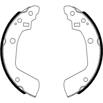 Jeu de mâchoires de frein HELLA 8DB 355 022-051