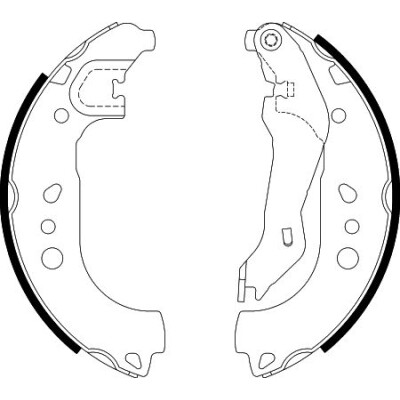 Jeu de mâchoires de frein HELLA 8DB 355 022-131
