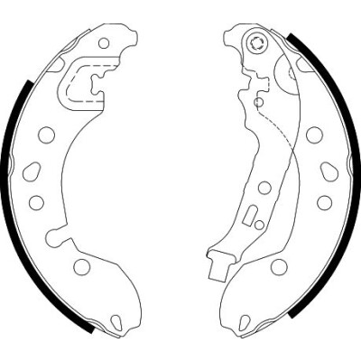 Jeu de mâchoires de frein HELLA 8DB 355 022-181