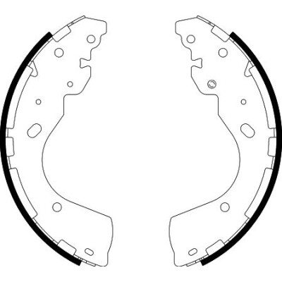 Jeu de mâchoires de frein HELLA 8DB 355 022-241