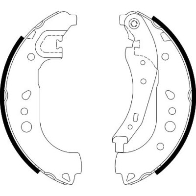 Jeu de mâchoires de frein HELLA 8DB 355 022-281