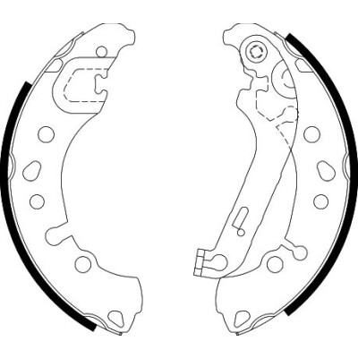 Jeu de mâchoires de frein HELLA 8DB 355 038-011