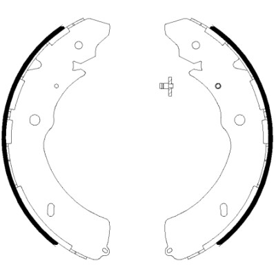 Jeu de mâchoires de frein HELLA 8DB 355 038-031
