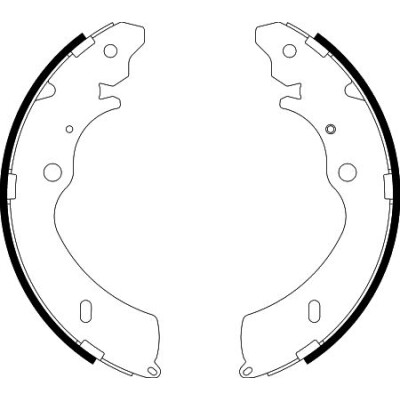Jeu de mâchoires de frein HELLA 8DB 355 038-151