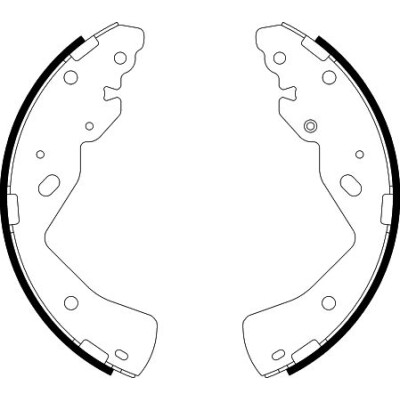 Jeu de mâchoires de frein HELLA 8DB 355 038-211