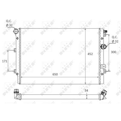 Radiateur, refroidissement du moteur NRF 58464