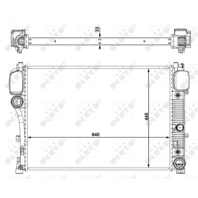 Radiateur, refroidissement du moteur NRF 53839