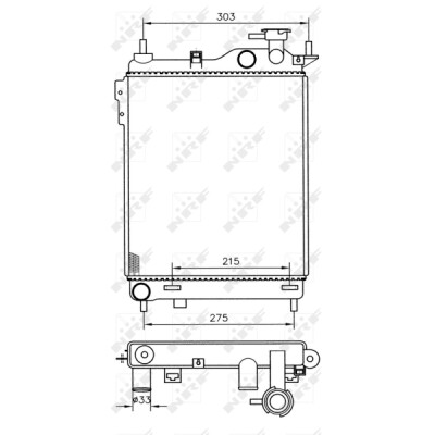 Radiateur, refroidissement du moteur NRF 53359