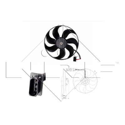 Ventilateur, refroidissement du moteur NRF 47204