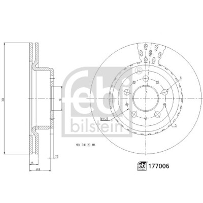 Disque de frein FEBI BILSTEIN 177006