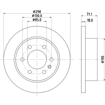 Disque de frein HELLA 8DD 355 131-841