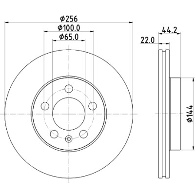Disque de frein HELLA 8DD 355 132-091