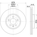 Disque de frein HELLA 8DD 355 132-891