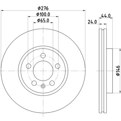 Disque de frein HELLA 8DD 355 132-891