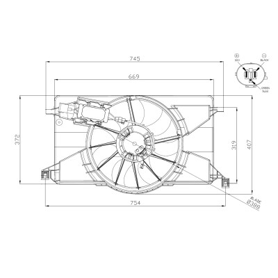 Ventilateur, refroidissement du moteur