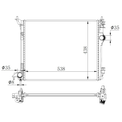 Radiateur, refroidissement du moteur NRF 59270