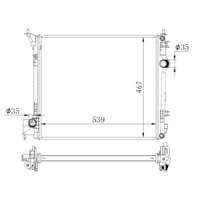 Radiateur, refroidissement du moteur