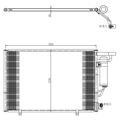 Condenseur, climatisation NRF 350456