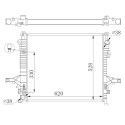 Radiateur, refroidissement du moteur NRF 550019