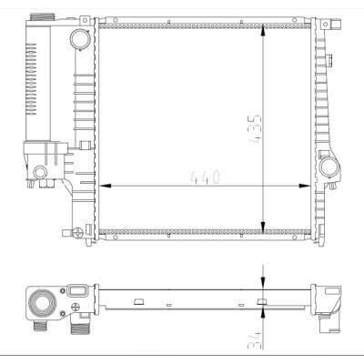 Radiateur, refroidissement du moteur NRF 53849A