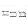 Jeu de 4 plaquettes de frein ROADHOUSE 2666.22