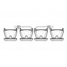 Jeu de 4 plaquettes de frein ROADHOUSE 2896.02