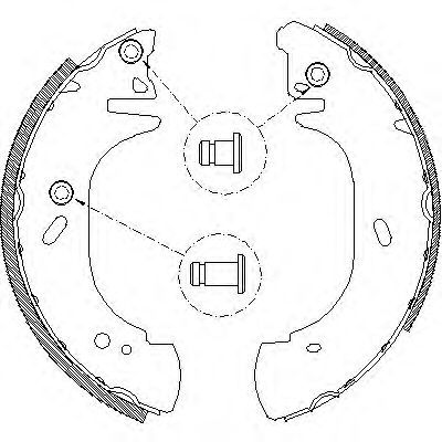 Jeu de mâchoires de frein