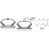 Jeu de 4 plaquettes de frein ROADHOUSE 21102.02