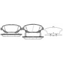 Jeu de 4 plaquettes de frein ROADHOUSE 21453.02