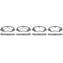 Jeu de 4 plaquettes de frein ROADHOUSE 21409.10