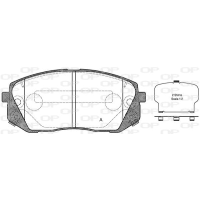 OPEN PARTS BPA1302.22 Jeu de plaquettes de frein