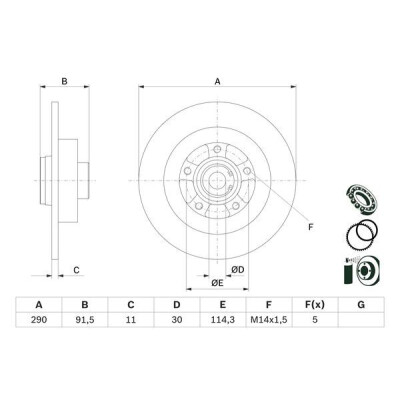 jeu de disques de frein