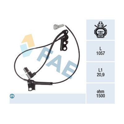 Capteur, vitesse de roue