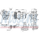 Compresseur, climatisation NISSENS 890698