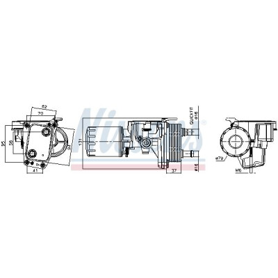 Radiateur d'huile, huile moteur NISSENS 91337