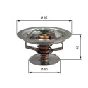 Thermostat, liquide de refroidissement GATES TH51583G1