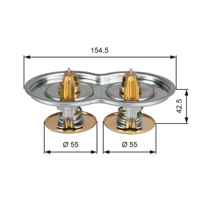 Thermostat, liquide de refroidissement GATES TH51975/80G1