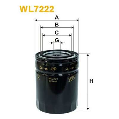 Filtre à huile WIX WL7222