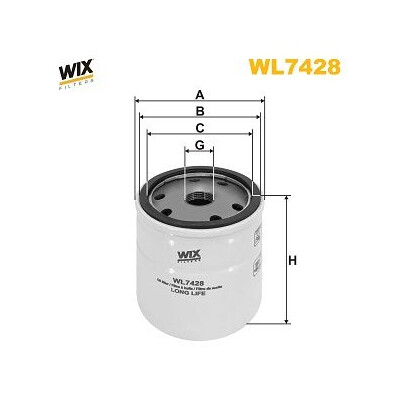 Filtre à huile WIX WL7428