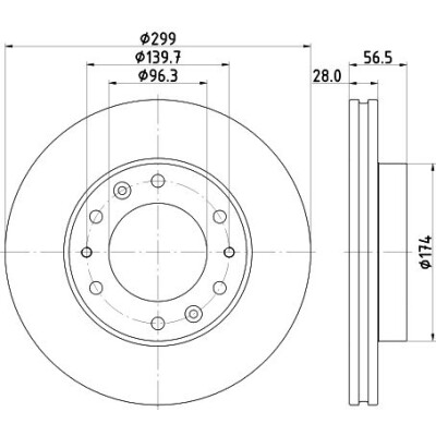 Disque de frein HELLA 8DD 355 134-821