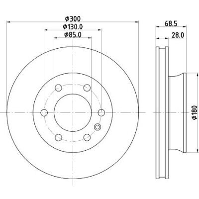 Disque de frein HELLA 8DD 355 131-891
