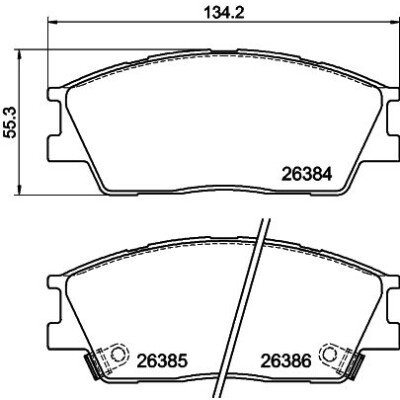 Jeu de plaquettes de frein HELLA 8DB 355 043-981