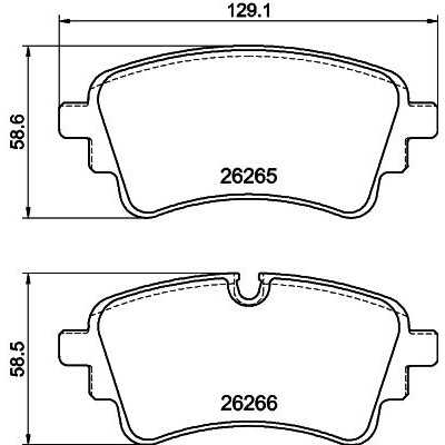 Jeu de plaquettes de frein HELLA 8DB 355 040-961