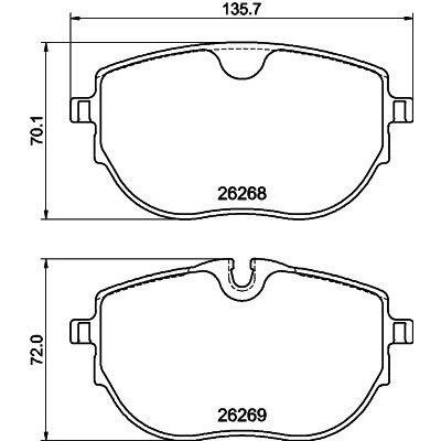 Jeu de plaquettes de frein HELLA 8DB 355 040-921