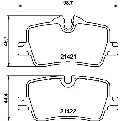 Jeu de plaquettes de frein HELLA 8DB 355 040-681