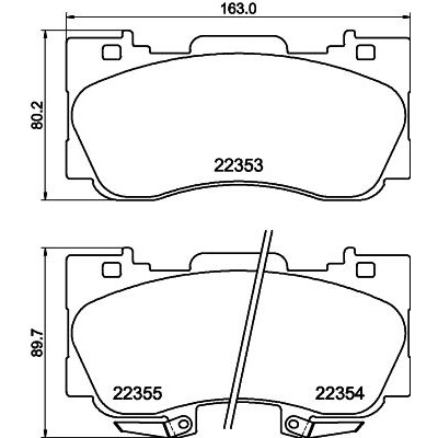 Jeu de plaquettes de frein HELLA 8DB 355 040-671