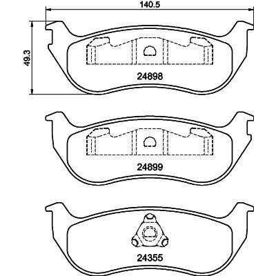 Jeu de plaquettes de frein HELLA 8DB 355 040-451