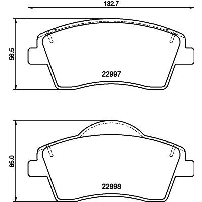 Jeu de plaquettes de frein HELLA 8DB 355 040-351