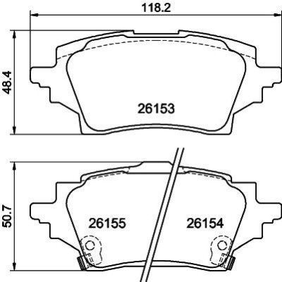 Jeu de plaquettes de frein HELLA 8DB 355 040-221