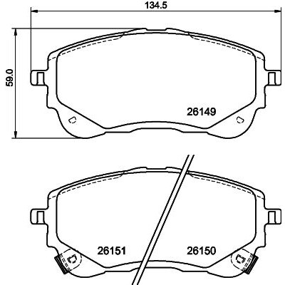 Jeu de plaquettes de frein HELLA 8DB 355 040-191